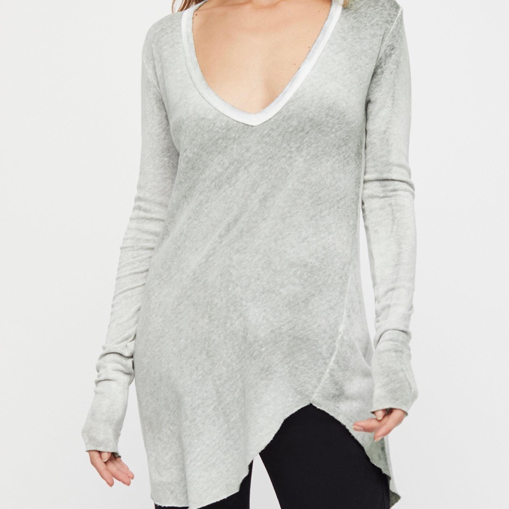 NWOT Free People We The Free Long Beach Tee